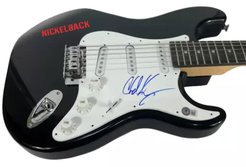 CHAD KROEGER NICKELBACK SIGNED AUTOGRAPH ELECTRIC GUITAR LEAD SINGER BECKETT COA COLLECTIBLE MEMORABILIA