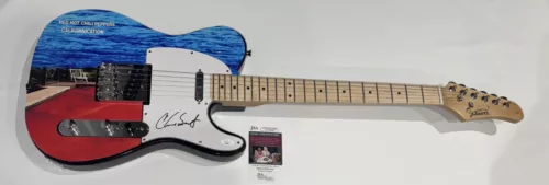 CHAD SMITH SIGNED CUSTOM RED HOT CHILI PEPPERS CALIFORNICATION GUITAR JSA COA COLLECTIBLE MEMORABILIA