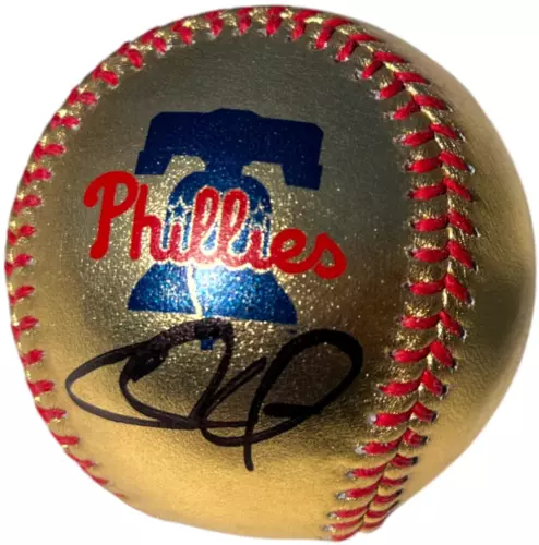 CHASE UTLEY SIGNED RAWLINGS GOLD BASEBALL PHILADELPHIA PHILLIES MAJOR LEAGUE JSA