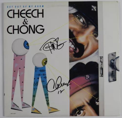 CHEECH & CHONG JSA SIGNED AUTOGRAPH RECORD VINYL GET OUT OF MY ROOM COLLECTIBLE MEMORABILIA