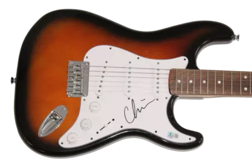CHINO MORENO DEFTONES SIGNED AUTOGRAPH FENDER ELECTRIC GUITAR W/ BECKETT COA COLLECTIBLE MEMORABILIA