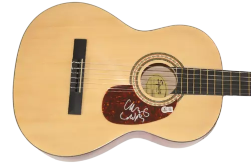 Chris Martin Signed Autograph Fender Acoustic Guitar w/ Coldplay Inscription BAS
