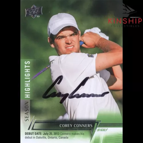 COREY CONNERS SIGNED 2024 UPPER DECK TRADING CARD PGA GOLF AUTO R26 COLLECTIBLE MEMORABILIA