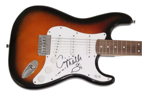 CRISPIAN MILLS KULA SHAKER SIGNED AUTOGRAPH FENDER ELECTRIC GUITAR – BECKETT COA COLLECTIBLE MEMORABILIA