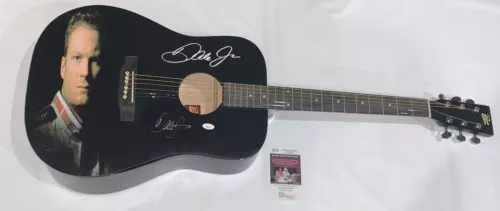 DALE EARNHARDT JR SIGNED CUSTOM ACOUSTIC GUITAR AUTOGRAPHED PROOF JSA COA COLLECTIBLE MEMORABILIA