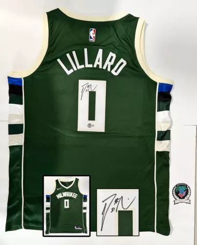 Damian Lillard Signed Jersey Milwaukee Bucks Beckett BAS COA