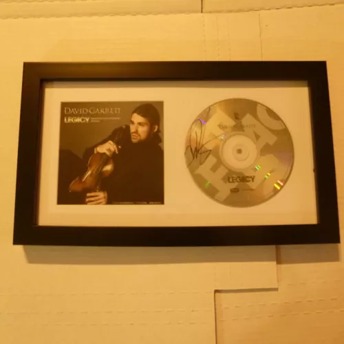 DAVID GARRETT AUTOGRAPHED FRAMED LEGACY CD RARE! FASTEST VIOLINIST! PROOF COLLECTIBLE MEMORABILIA