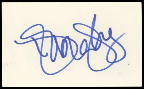 DEBRA WINGER TERMS OF ENDEARMENT AUTHENTIC SIGNED 3×5 INDEX CARD BAS #BN89214 COLLECTIBLE MEMORABILIA