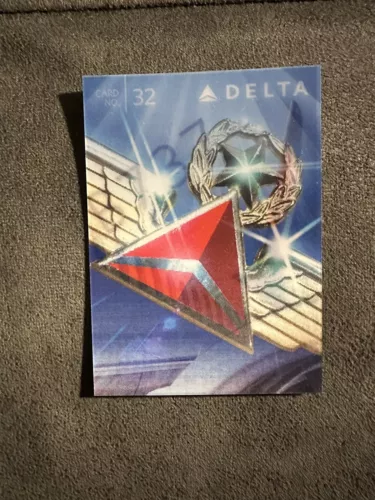 DELTA AIRLINES TRADING CARD BOEING 737-800 2015 RARE HOLOGRAM COLLECTIBLE MEMORABILIA