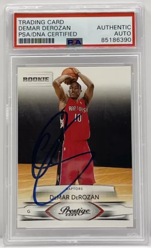 DEMAR DEROZAN SIGNED 2009-2010 PRESTIGE ROOKIE RAPTORS BULLS PSA/DNA SLABBED COLLECTIBLE MEMORABILIA