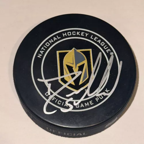 DERYK ENGELLAND Signed Vegas KNIGHTS 1st SEASON Official GAME Puck w Beckett COA