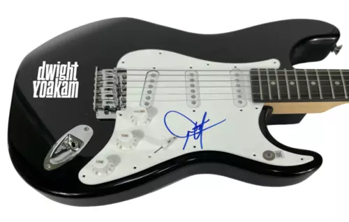 DWIGHT YOAKAM SIGNED AUTOGRAPH ELECTRIC GUITAR COUNTRY MUSIC STAR BECKETT COA COLLECTIBLE MEMORABILIA