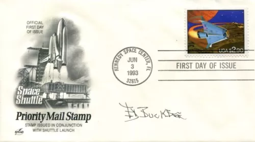ED BUCKBEE NASA SPACE AUTHOR HE REAL SPACE COWBOYS SIGNED AUTOGRAPH FDC COLLECTIBLE MEMORABILIA