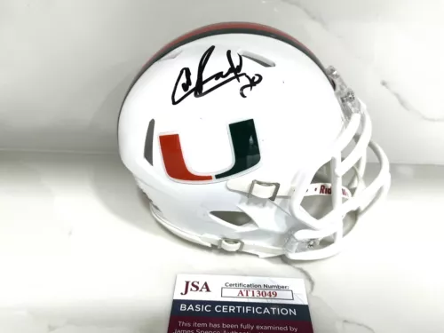 ED REED HAND SIGNED MIAMI HURRICANES SPEED MINI HELMET JSA CERT COLLECTIBLE MEMORABILIA