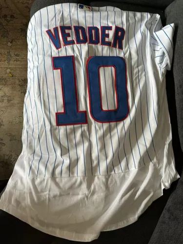 EDDIE VEDDER CHICAGO CUBS JERSEY STITCHED SIZE XL COLLECTIBLE MEMORABILIA