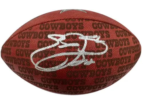 EMMITT SMITH SIGNED DUKE SHOWCASE NFL FOOTBALL DALLAS COWBOYS AUTOGRAPH PROVA COLLECTIBLE MEMORABILIA