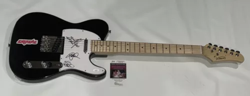 EXTREME BAND SIGNED ELECTRIC GUITAR GARY CHERONE NUNO BETTENCOURT 4X JSA COA