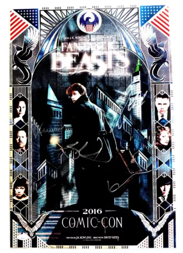 FANTASTIC BEASTS MULTI AUTOGRAPHED 13X20 POSTER REDMAYNE FARRELL +4 JSA XX76686 COLLECTIBLE MEMORABILIA
