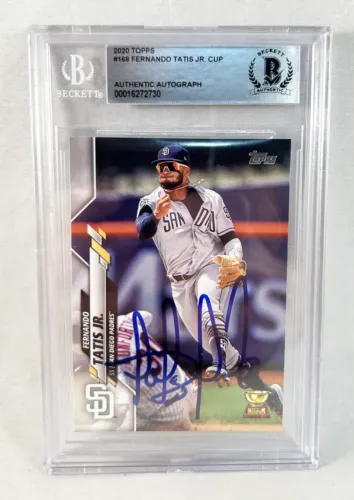 FERNANDO TATIS JR SIGNED ROOKIE CARD 2020 TOPPS #168 SAN DIEGO PADRES BECKETT… COLLECTIBLE MEMORABILIA