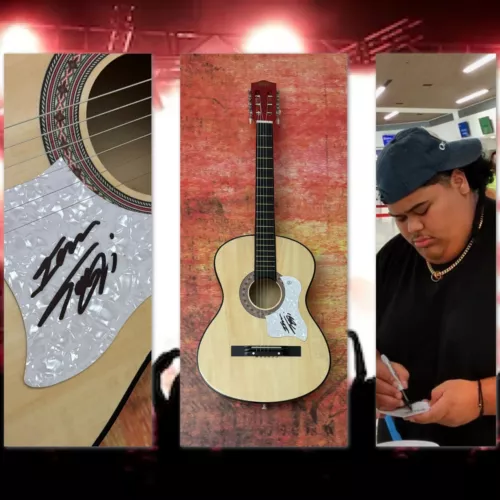 GFA American Idol Winner * IAM TONGI * Signed Acoustic Guitar PROOF COA