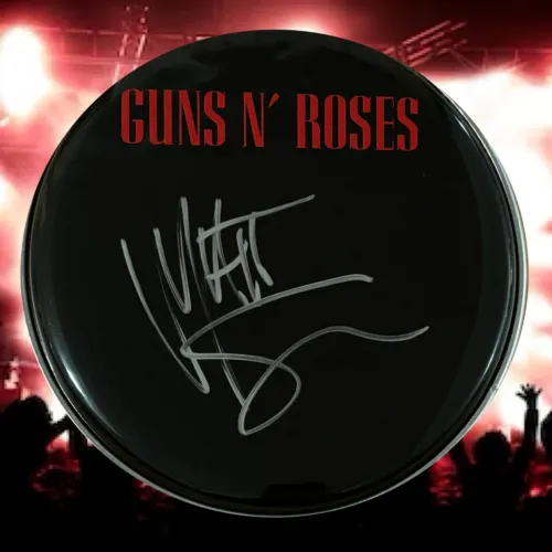 GFA GUNS N’ ROSES DRUMMER * MATT SORUM * SIGNED 10″ DRUMHEAD PROOF M4 COA COLLECTIBLE MEMORABILIA