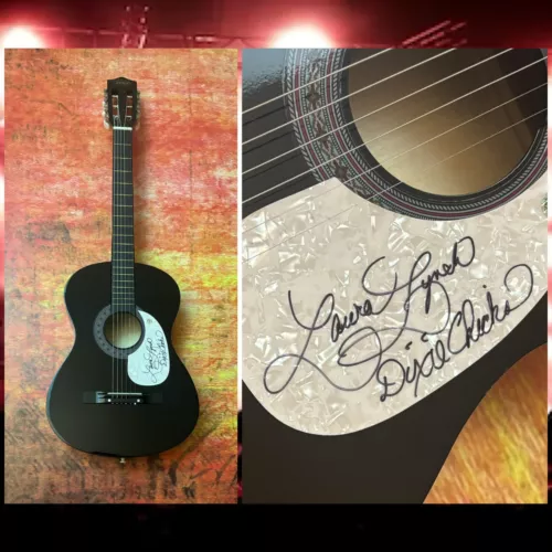 GFA THE DIXIE CHICKS ORIGINAL * LAURA LYNCH * SIGNED ACOUSTIC GUITAR L6 COA COLLECTIBLE MEMORABILIA