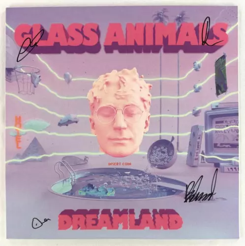GLASS ANIMALS FULL BAND COMPLETE SIGNED AUTOGRAPH ALBUM VINYL RECORD LP JSA COA COLLECTIBLE MEMORABILIA