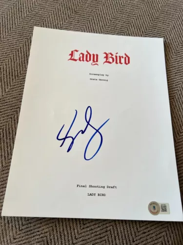 GRETA GERWIG SIGNED AUTOGRAPH MOVIE SCRIPT LADY BIRD BECKETT BAS COA AUTO D COLLECTIBLE MEMORABILIA