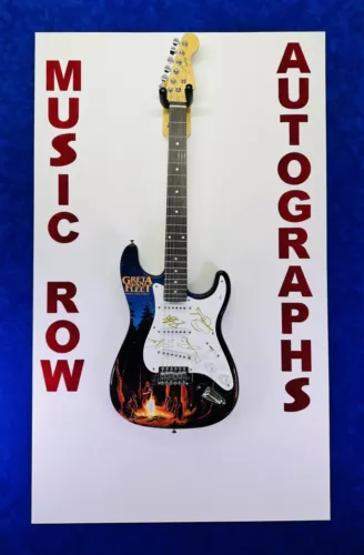 GRETA VAN FLEET JAKE SAM JOSH KISZKA D. WAGNER SIGNED CUSTOM ELECTRIC GUITAR JSA COLLECTIBLE MEMORABILIA
