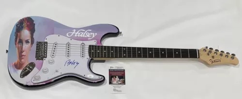 HALSEY SIGNED CUSTOM ELECTRIC GUITAR MANIC RARE JSA COA COLLECTIBLE MEMORABILIA