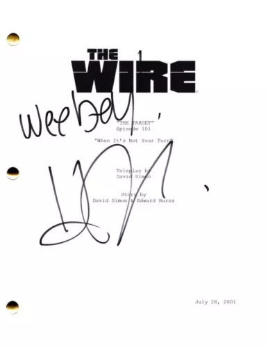 HASSAN JOHNSON SIGNED AUTOGRAPH THE WIRE FULL PILOT SCRIPT SCREENPLAY – WEE-BAY COLLECTIBLE MEMORABILIA