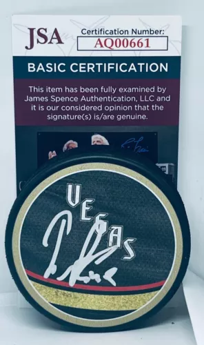 IVAN BARBASHEV SIGNED VEGAS GOLDEN KNIGHTS REVERSE RETRO PUCK AUTOGRAPHED JSA COLLECTIBLE MEMORABILIA