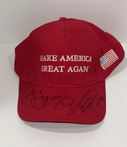 IVANKA TRUMP DONALD TRUMP JR. SIGNED MAKE AMERICA GREAT HAT 2020 MAGA JSA COA COLLECTIBLE MEMORABILIA