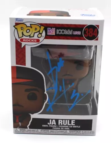 JA RULE SIGNED FUNKO POP 384 ROCKS ICON LIVE W/BECKETT COA BM61806 WINDOW SWAP COLLECTIBLE MEMORABILIA