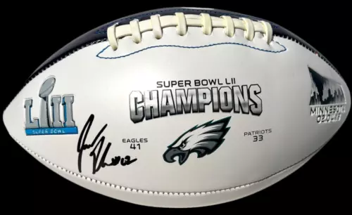 JASON KELCE SIGNED SUPER BOWL LII CHAMPIONS FOOTBALL PHILADELPHIA ...
