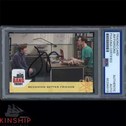 Jim Parsons signed Big Bang Theory Trading Card PSA DNA Slabbed Auto C3202