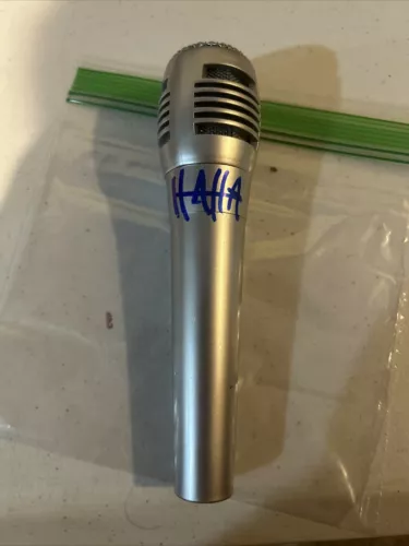 JIMMIES CHICKEN SHACK SIGNED AUTOGRAPH MICROPHONE ACOA JIMMI HAHA