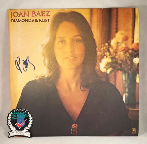 JOAN BAEZ SIGNED VINYL LP ALBUM BECKETT BAS COA COLLECTIBLE MEMORABILIA
