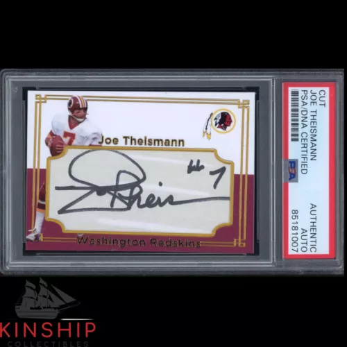 JOE THEISMANN SIGNED CUSTOM TRADING CARD PSA DNA SLABBED REDSKINS AUTO C2553 COLLECTIBLE MEMORABILIA