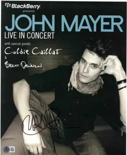 JOHN MAYER SIGNED AUTOGRAPH 11×13 CONCERT TOUR POSTER – GUITAR GOD BECKETT COA COLLECTIBLE MEMORABILIA
