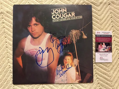John Cougar Mellencamp signed Nothin Matters and What if it Did album vinyl record COA proof autograph STAR. John Cougar Mellencamp signed Nothin Matters and What if it Did album vinyl record COA proof autograph STAR.