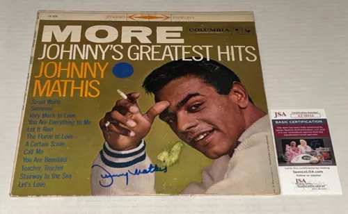 Johnny Mathis signed Greatest Hits album, vinyl COA exact proof autographed STAR Johnny Mathis signed Greatest Hits album, vinyl COA exact proof autographed STAR