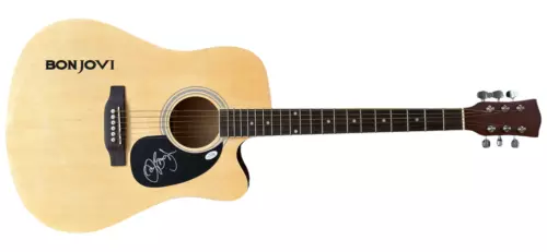 JON BON JOVI Signed Autograph Full Size Acoustic Guitar BON JOVI ACOA COA