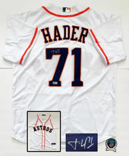 JOSH HADER SIGNED JERSEY HOUSTON ASTROS BECKETT BAS 1 COA COLLECTIBLE MEMORABILIA