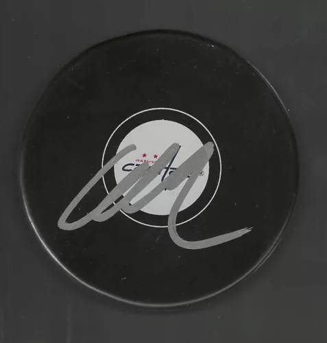 JOZEF BOUMEDIENNE SIGNED WASHINGTON CAPITALS PUCK COLLECTIBLE MEMORABILIA