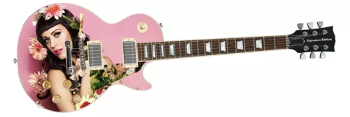 KATY PERRY AUTOGRAPHED CUSTOM GRAPHICS PHOTO GUITAR LP CD ALBUM ACOA JSA COLLECTIBLE MEMORABILIA