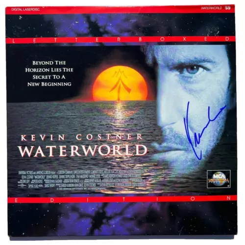 KEVIN COSTNER SIGNED WATERWORLD MOVIE LASERDISC ACTOR PSA/DNA COA COLLECTIBLE MEMORABILIA