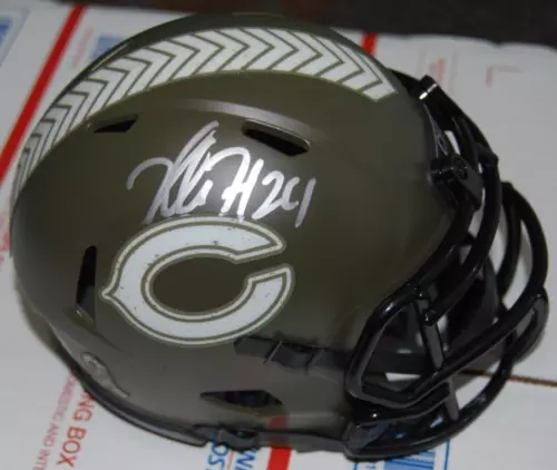 KHALIL HERBERT SIGNED (CHICAGO BEARS SALUTE MINI FOOTBALL HELMET PSA/DNA AN42562 COLLECTIBLE MEMORABILIA