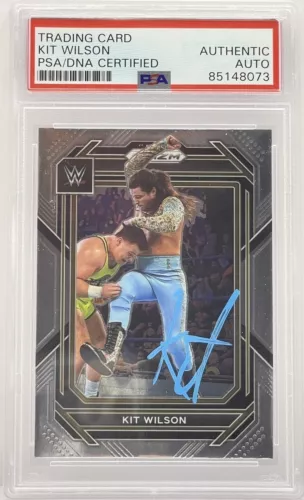 KIT WILSON SIGNED 2023 PRIZM CARD WWE SUPERSTAR PSA/DNA SLABBED COLLECTIBLE MEMORABILIA