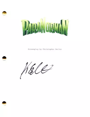 KODI SMIT-MCPHEE SIGNED AUTOGRAPH PARANORMAN FULL MOVIE SCRIPT SCREENPLAY COLLECTIBLE MEMORABILIA